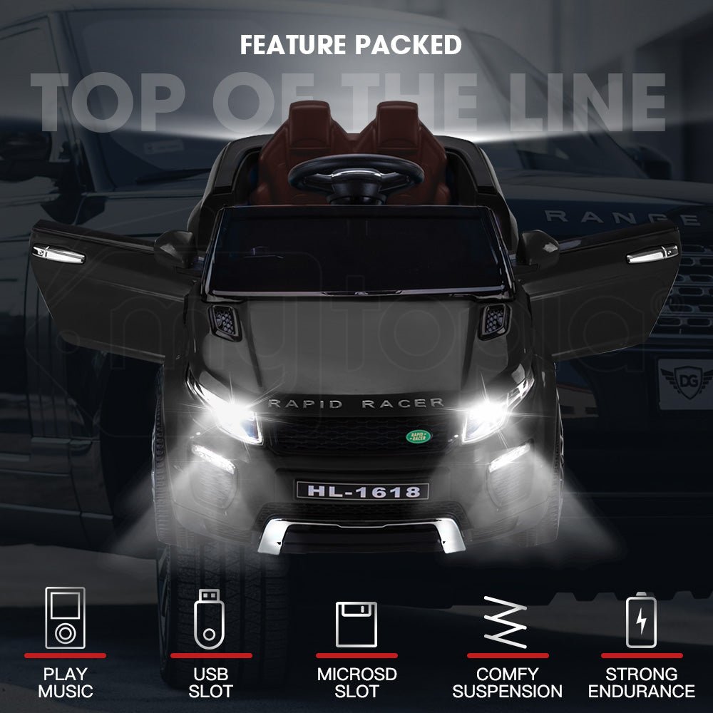 Buy Rovo Kids Black Rapid Racer 12V Remote Control Electric Cars