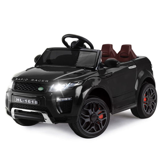 Black Rapid Racer 12V RC Car for Kids | Fun remote control car for energetic play.