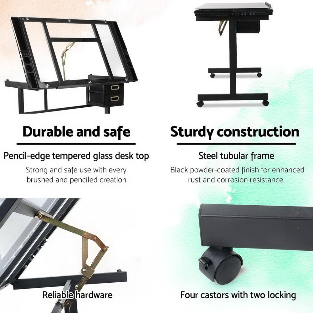 Teen Sketch Desk with Transparent Top