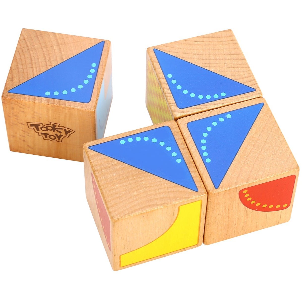 Colorful block puzzle toy for kids, promoting creativity and logic skills at home.