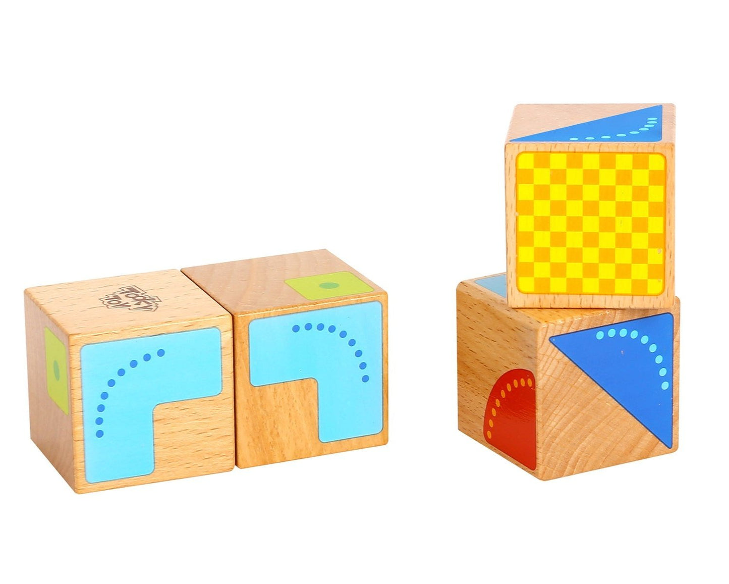 Colorful kids block puzzle toy, promoting creativity and problem-solving skills at home.