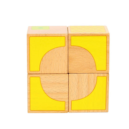 Colorful block puzzle game for kids, promoting creativity and problem-solving skills at home.