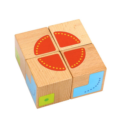 Colorful block puzzle set for creative play, perfect for childrens home entertainment and learning.