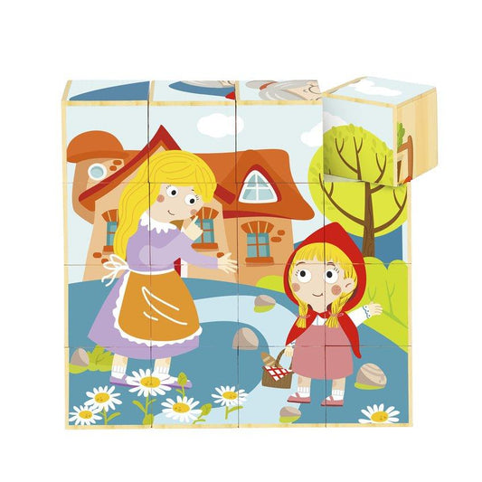 Colorful Little Red Riding Hood block puzzle for creative play at home.