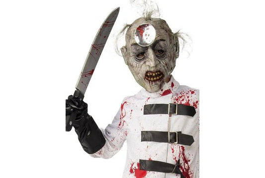 Kids Bloody Surgeon Halloween Costume | realistic, spooky design for childrens dress-up fun at home.