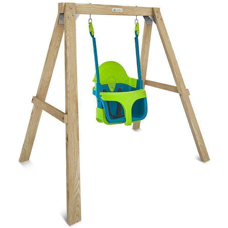 Bloom Growable Toddler Swing Set with Quadpod Baby Swing Seat - Swing Frame low to ground