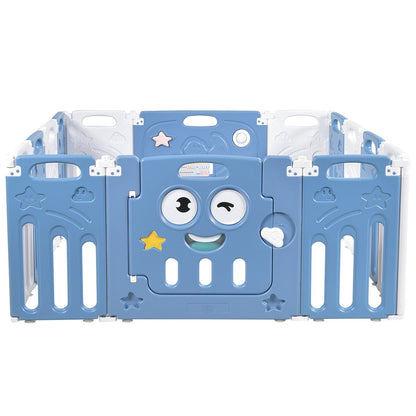 Safe Baby Play Yard with Educational Game Panel