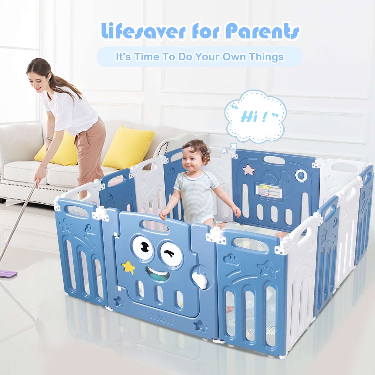 Versatile Baby Playpen - Stimulating & Secure Design