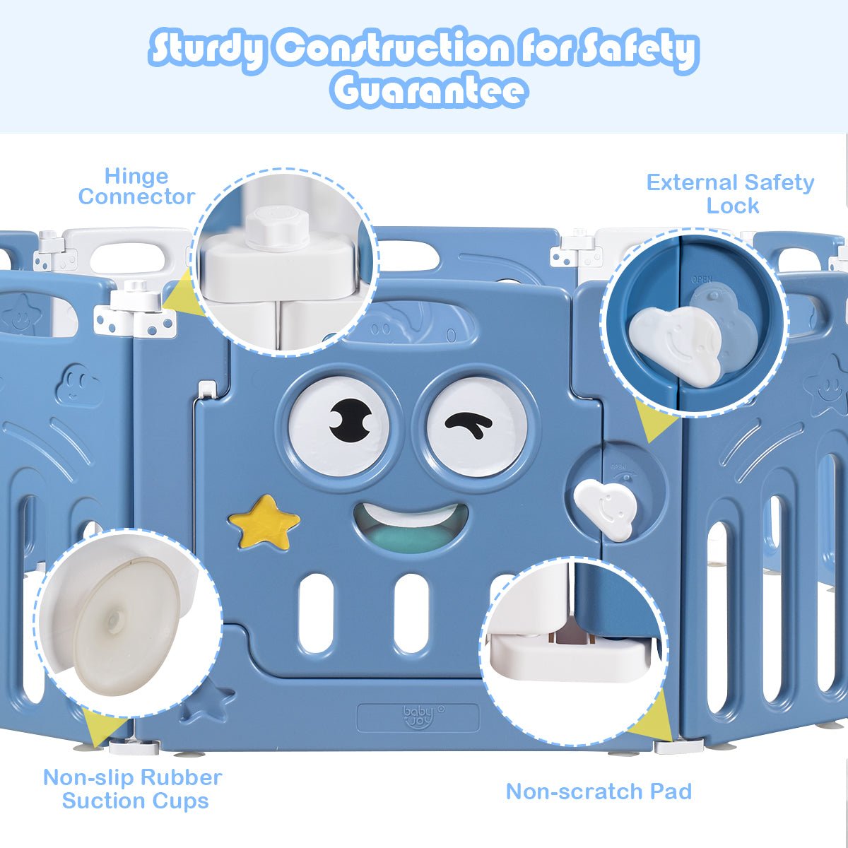 Secure Baby Playpen with Learning Activities