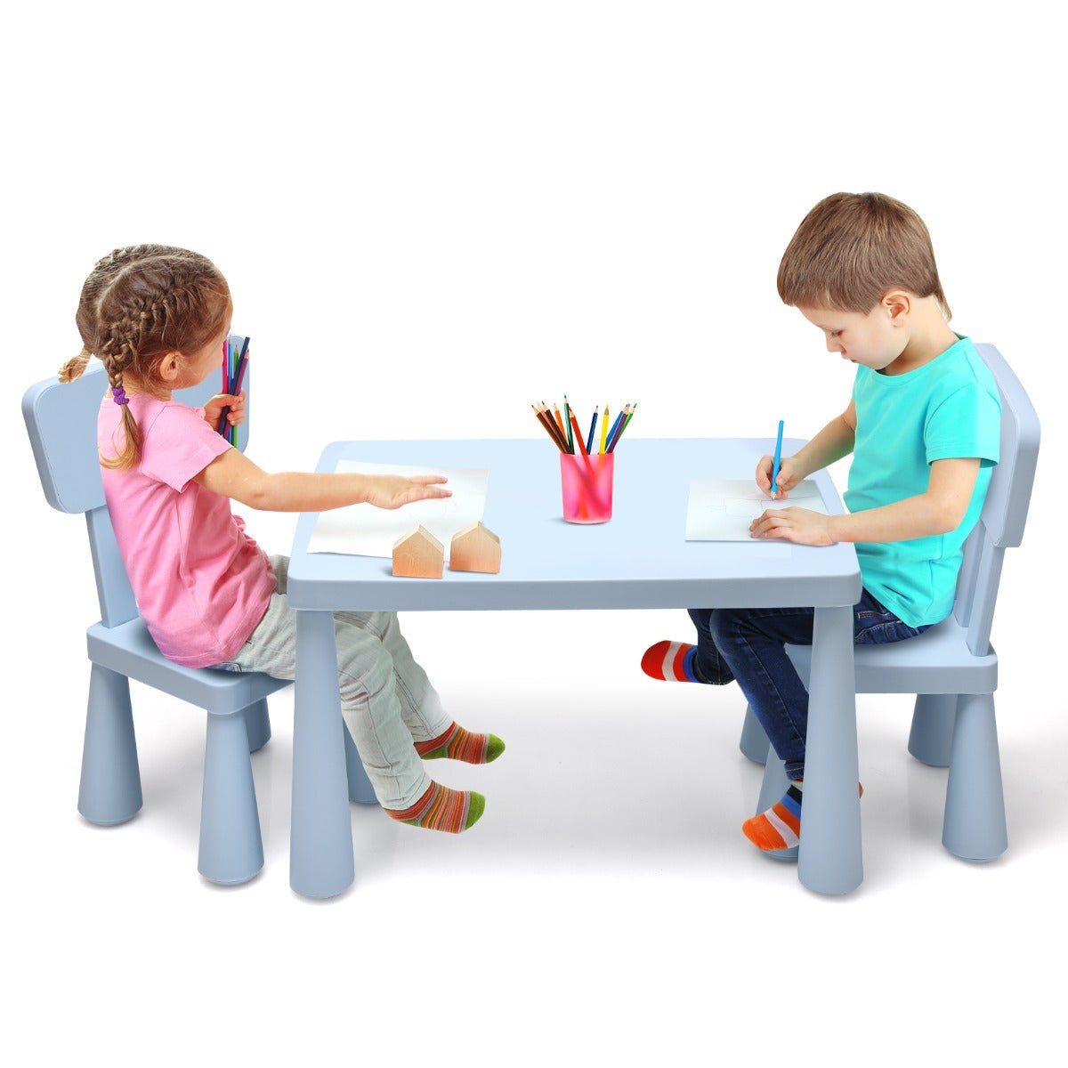 Kids Reading Retreat - 3-Piece Table and Chairs Set for Little Explorers