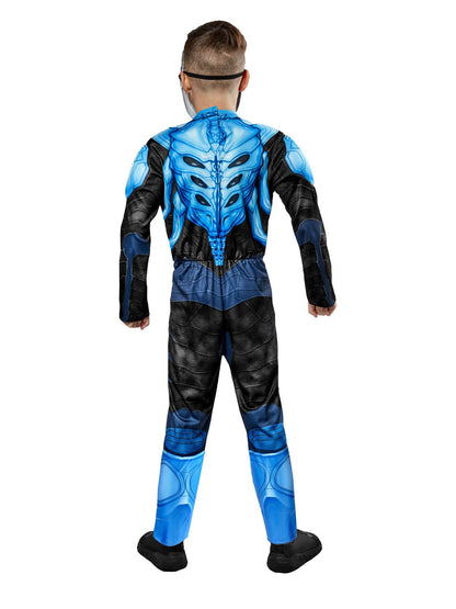 DC Comics Blue Beetle superhero costume for kids with mask, ideal for imaginative play.