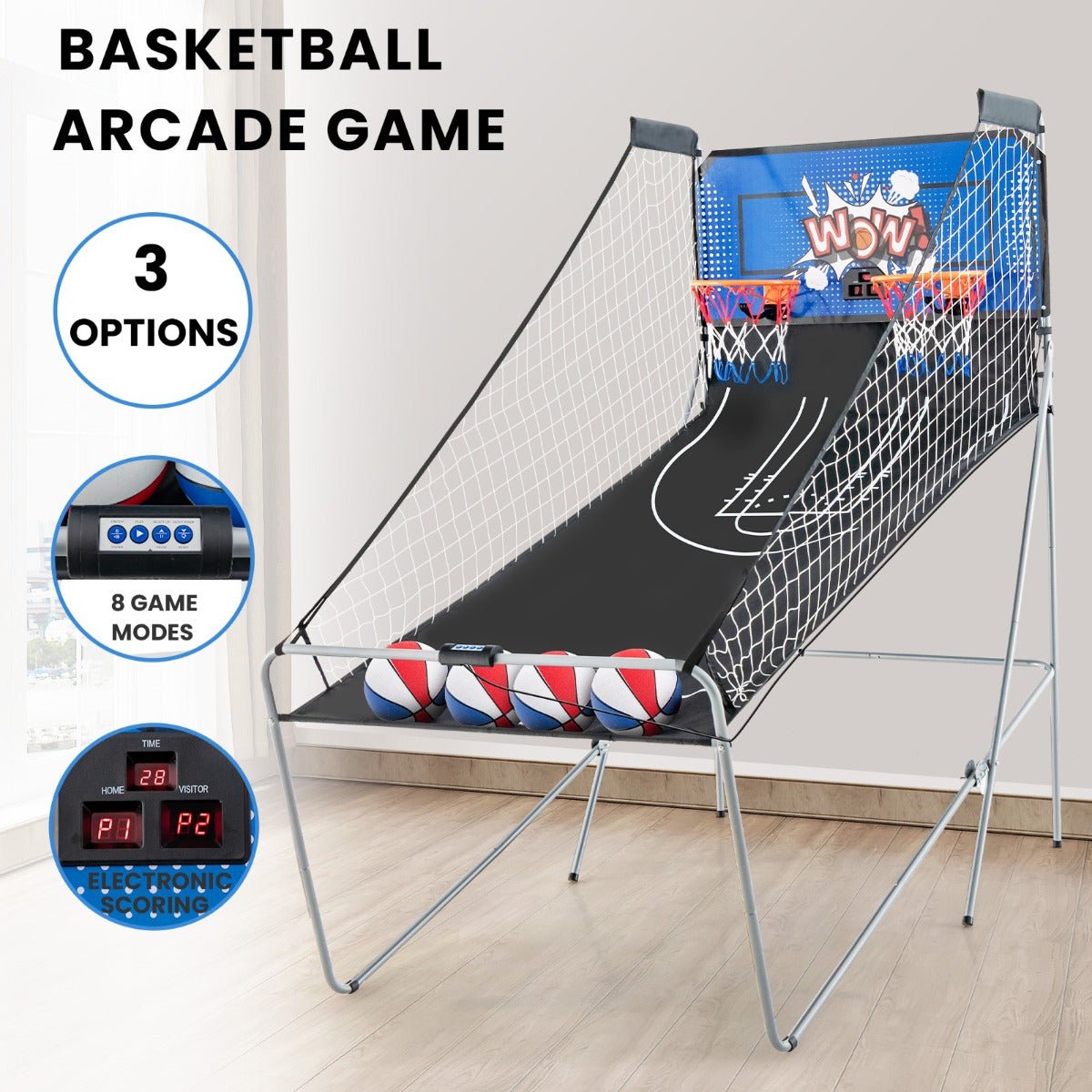 8-Mode Blue Basketball Challenge