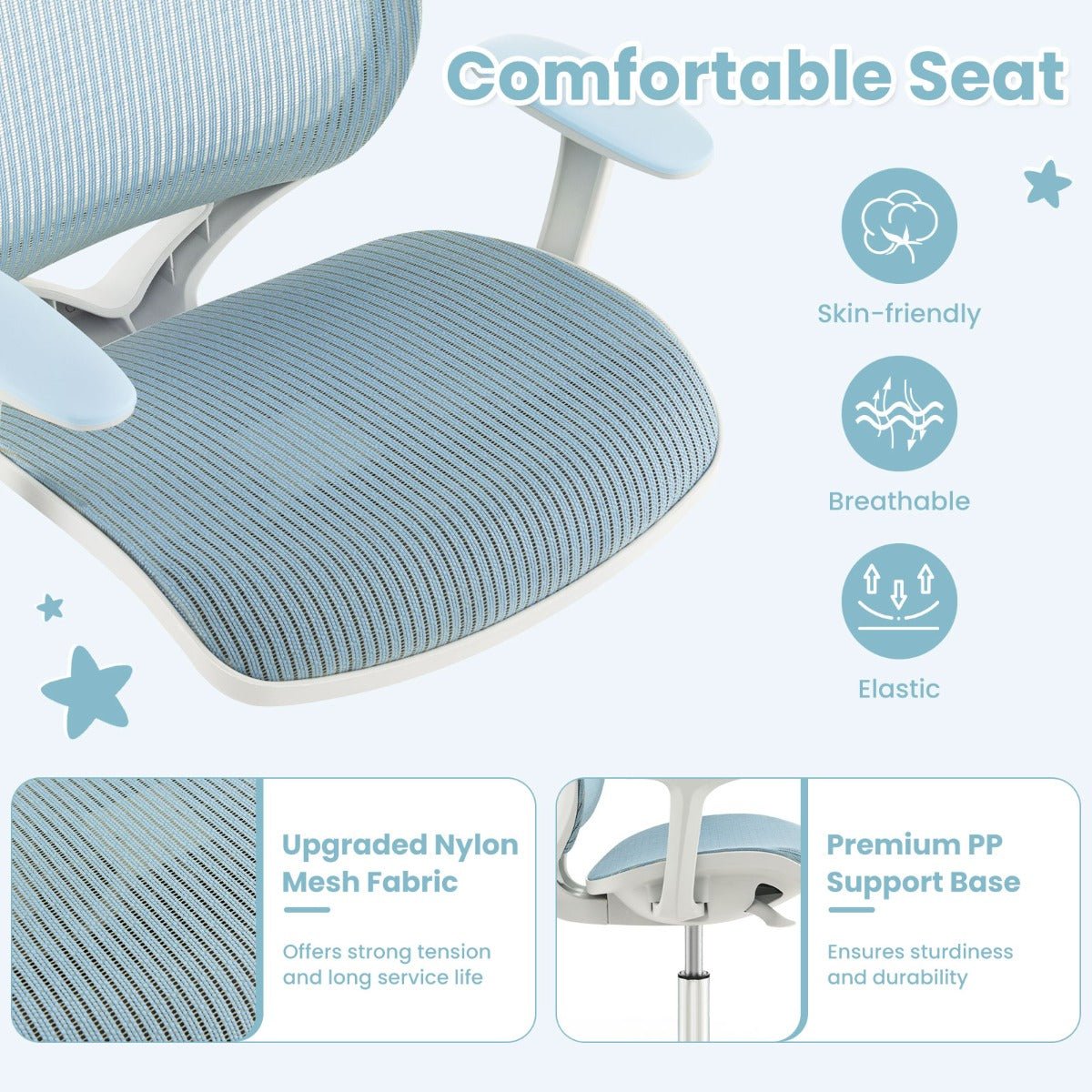 Blue Kids Office Chair: Comfort and Joy