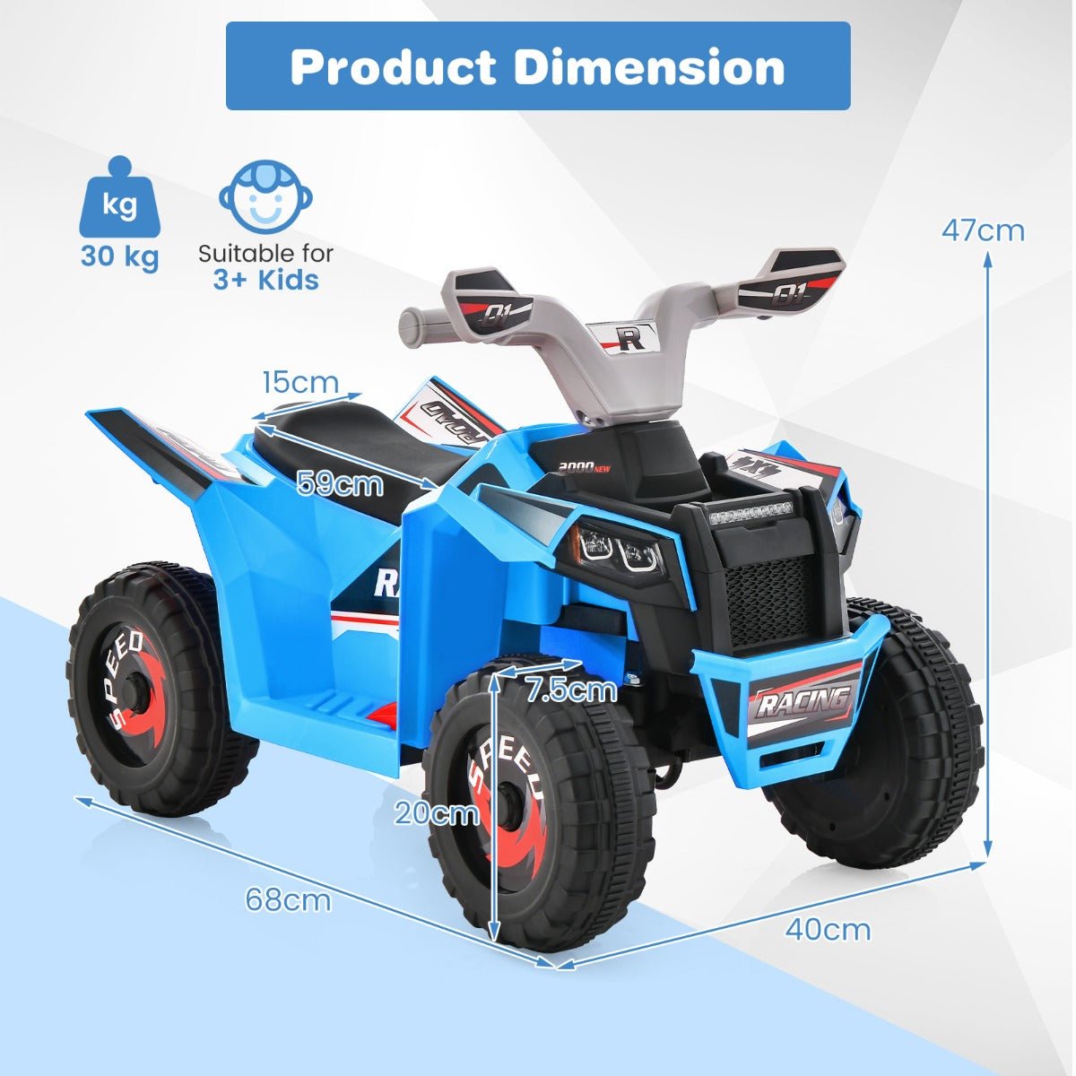 Junior Cruiser: Blue Electric ATV