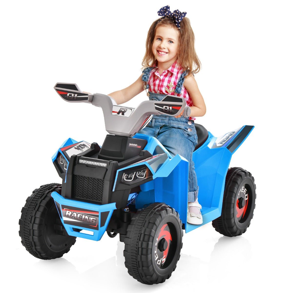 Kid-Friendly Blue ATV: Powered Fun