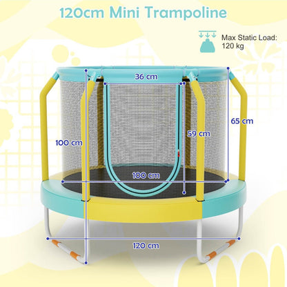 Vibrant Blue and Yellow Kids' Trampoline