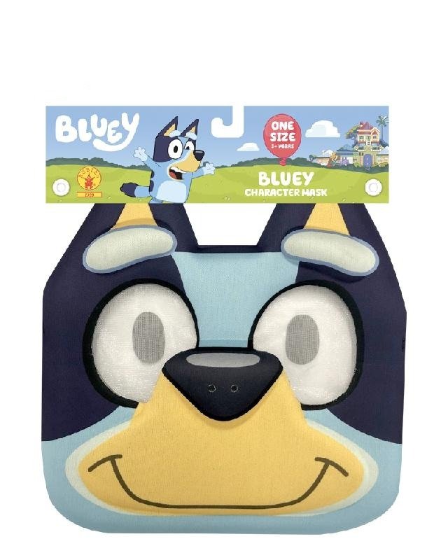 Bluey 3D foam face mask for kids and adults, official licensed, perfect for playtime.