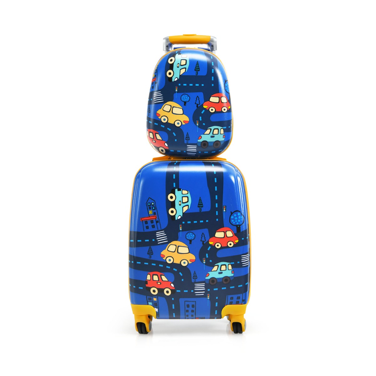 Kids astronaut luggage set with wheels and backpack for travel, perfect for little explorers.