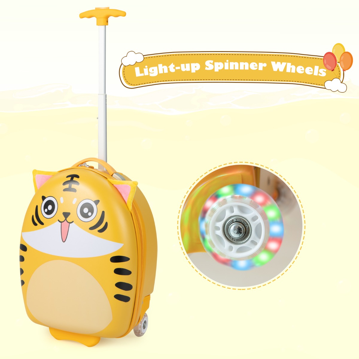 Light up wheels suitcase on sale