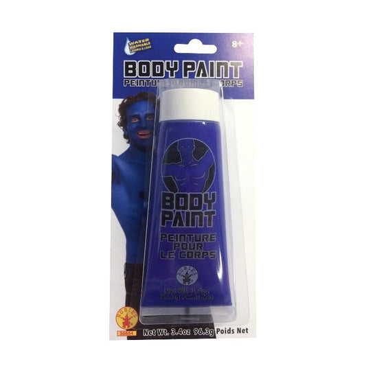 Blue body paint tube for kids Halloween costumes, 100ml, washable and nontoxic face makeup.