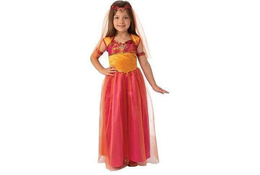 Indian Princess Bollywood Costume for Girls - Vibrant colors and flowing fabric for imaginative play