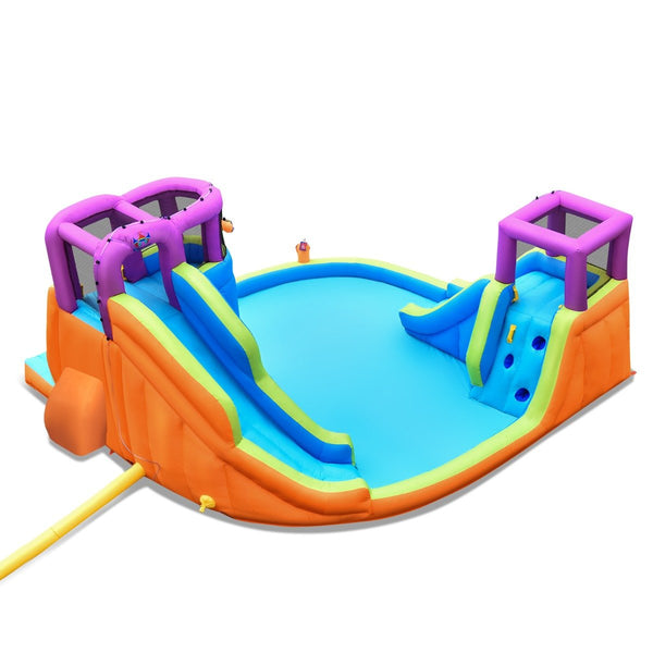 Inflatable Bouncy Castle for Kids - Double Slides, Water Guns & Hoop