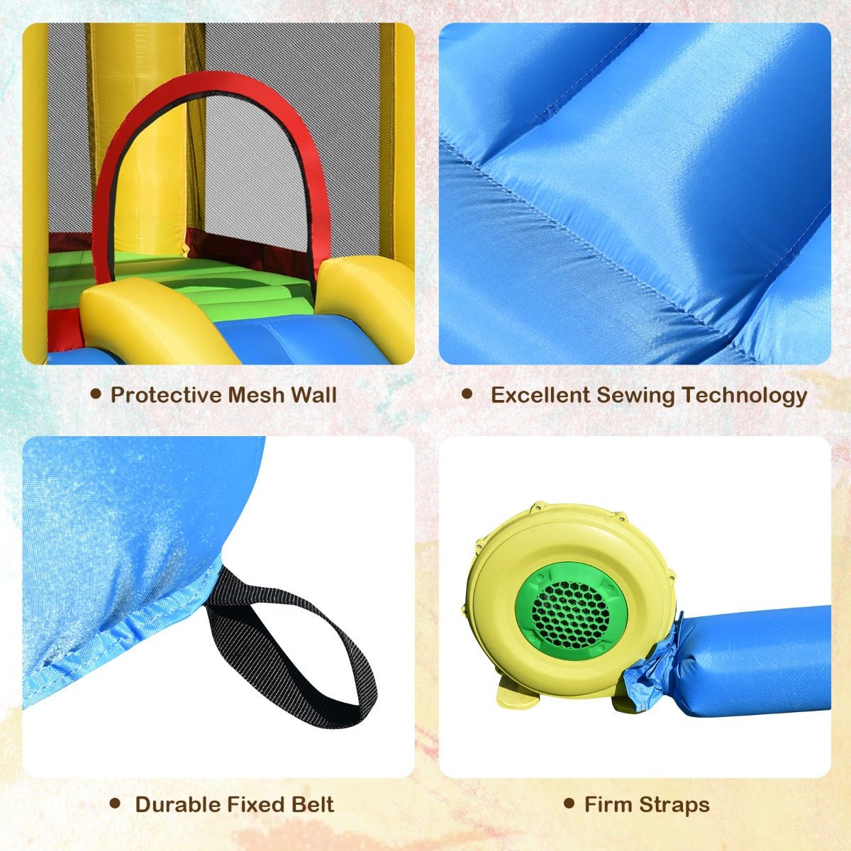 Inflatable Bounce House with Slide - Basketball Hoop for Active Kids