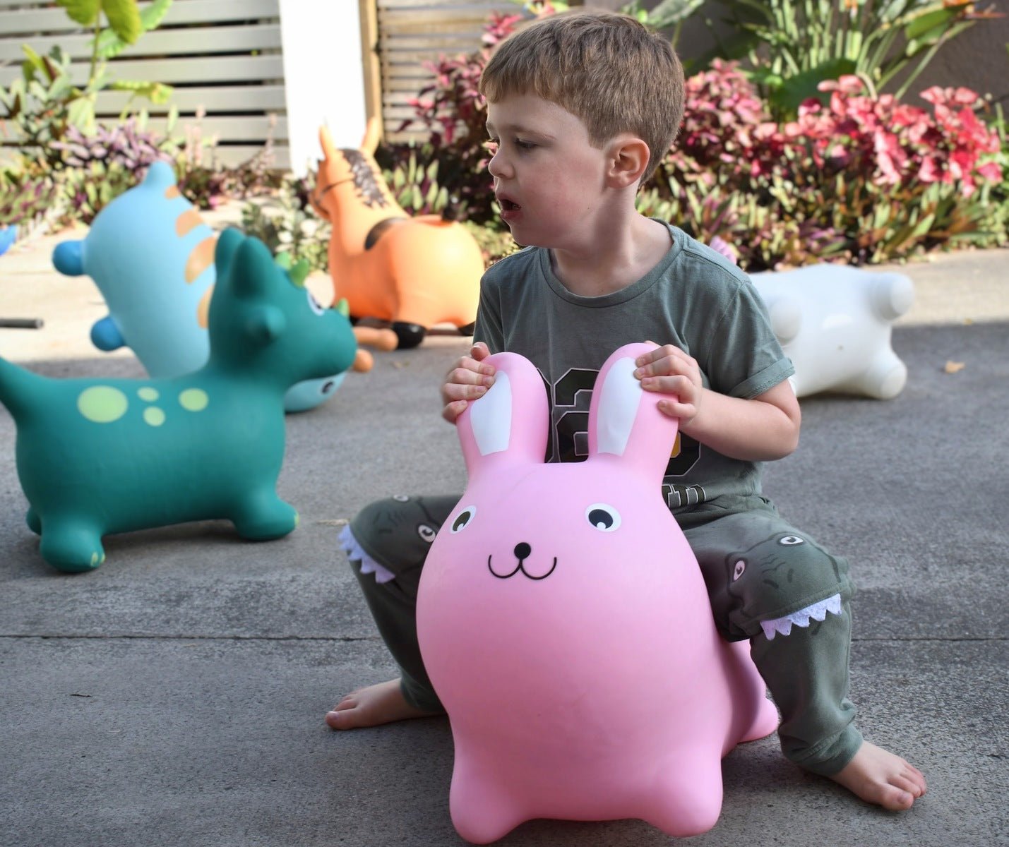 Unleash Social Interaction and Learning with Bouncy Rider Bubblegum The Rabbit - Get Yours Today!