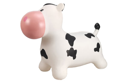 Kids bounce toy Moo Moo the Cow, interactive and fun addition to playrooms.