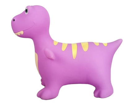 Periwinkle T-Rex bouncy rider for active play, ideal for childrens indoor exercise and fun.