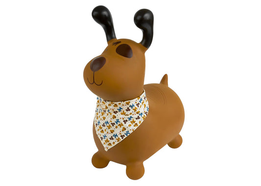 Bouncy Rider Pudding The Dog | Interactive inflatable toy for active play at home for kids.