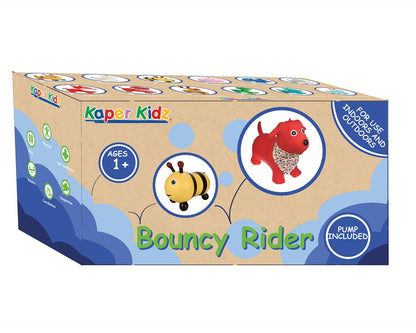 Plush Bouncy Rider Pudding The Dog, perfect kids toy for indoor bouncing fun.