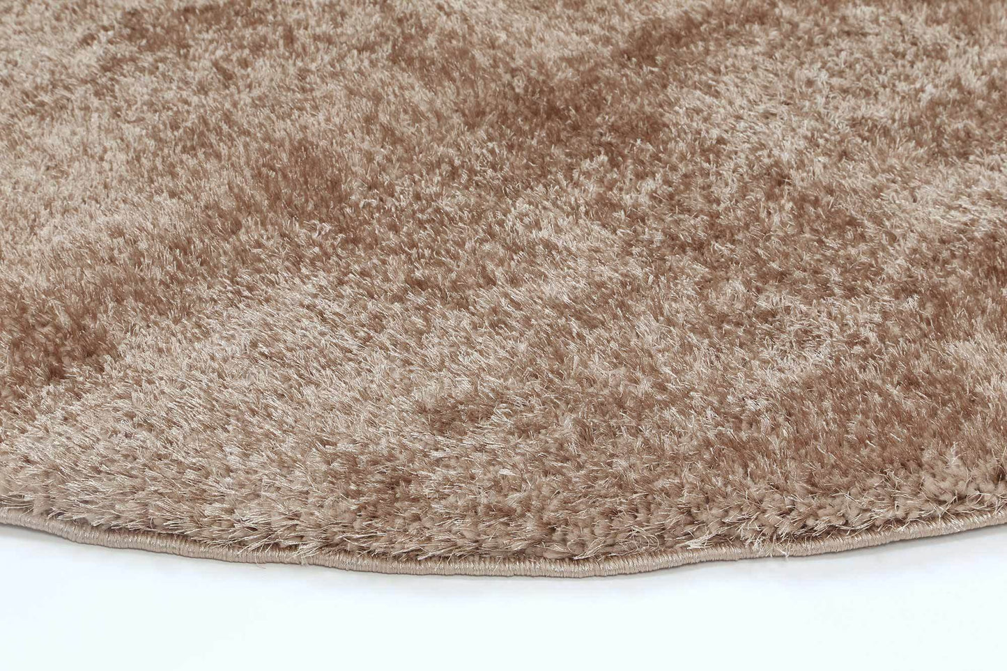 Brendon Camel shaggy round rug for cozy and playful childrens bedroom decor.