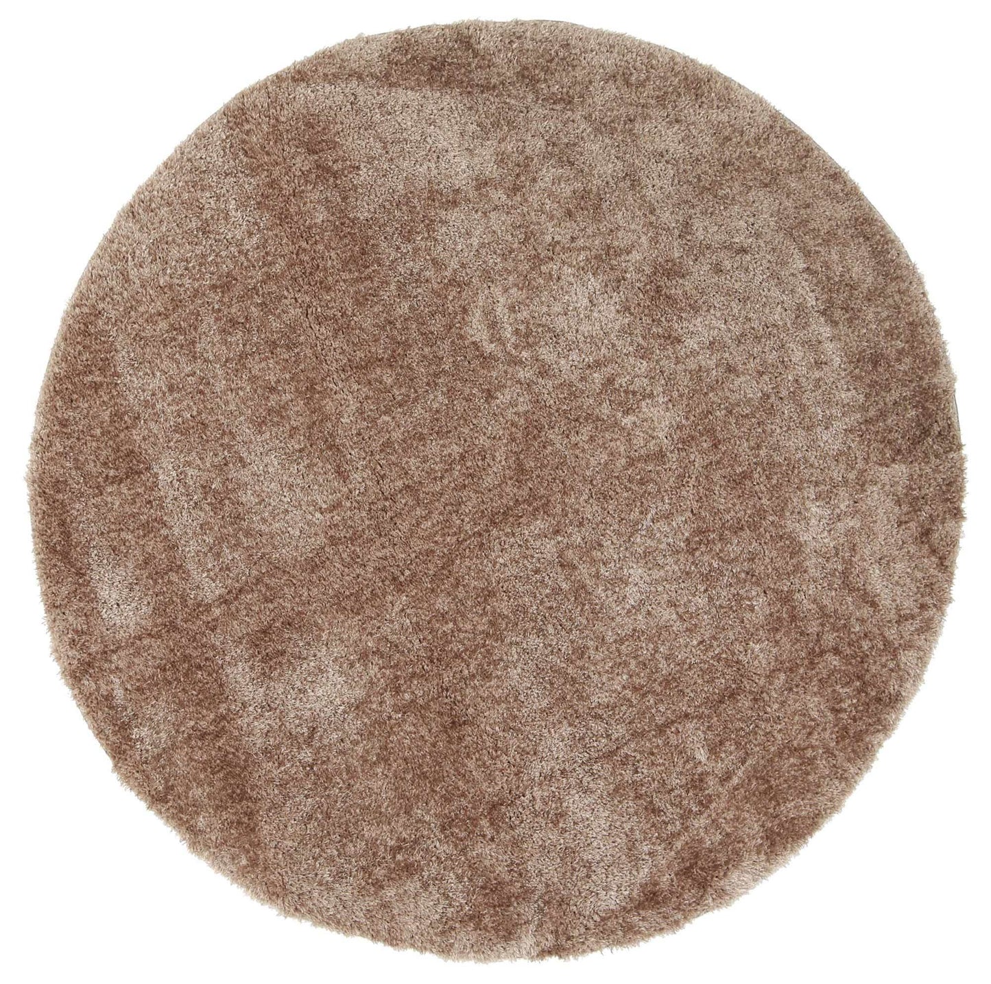 Brendon Camel Shaggy Round Rug for cozy playtime, featuring soft shag for kid-friendly comfort.