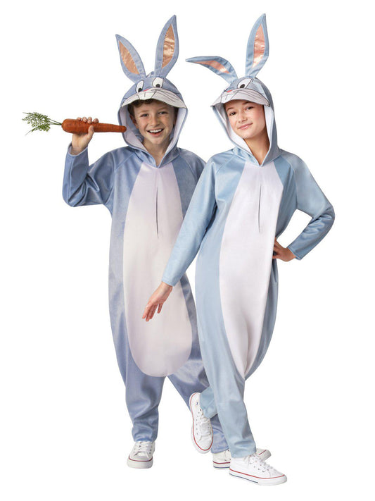 Bugs Bunny Hooded Jumpsuit, perfect for kids costume play at home. Looney Tunes official.