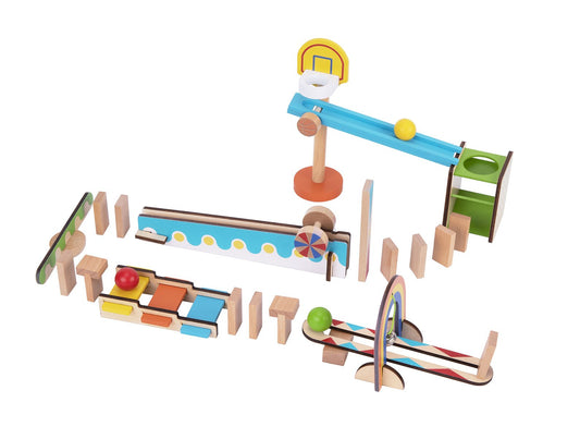 Tooky Toy Dominoes Run Building Set - Large | Create thrilling chain reactions at home.