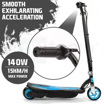 Blue Bullet ZPS Kids Scooter 140W Action Shot