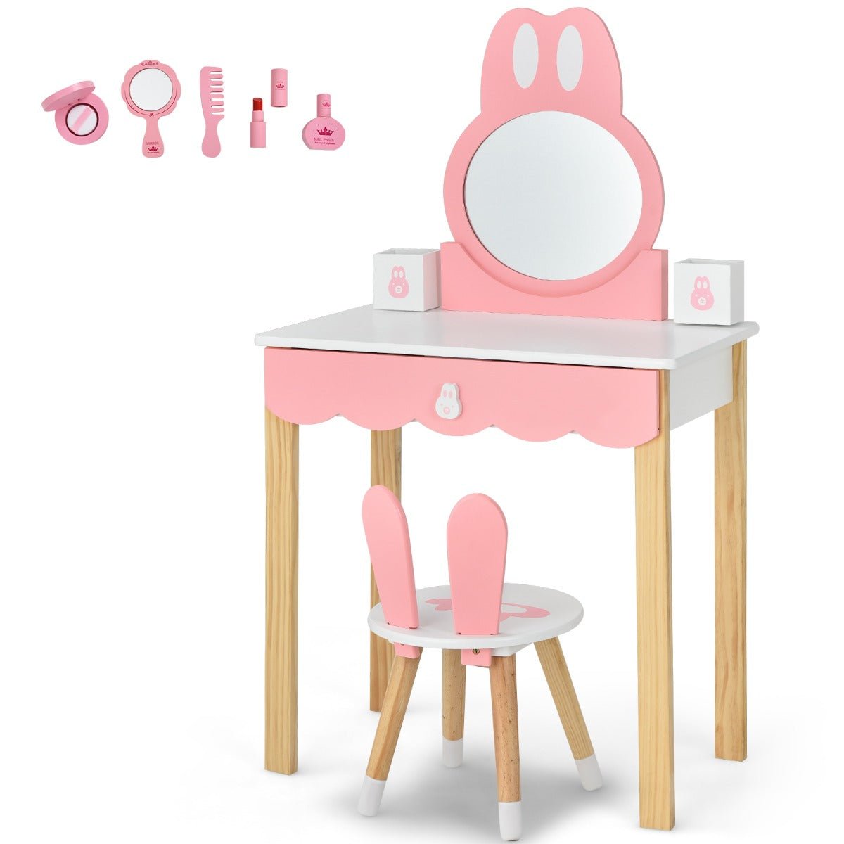 Children's Makeup Vanity Set - Playful Dressing Table for Imaginative Fun