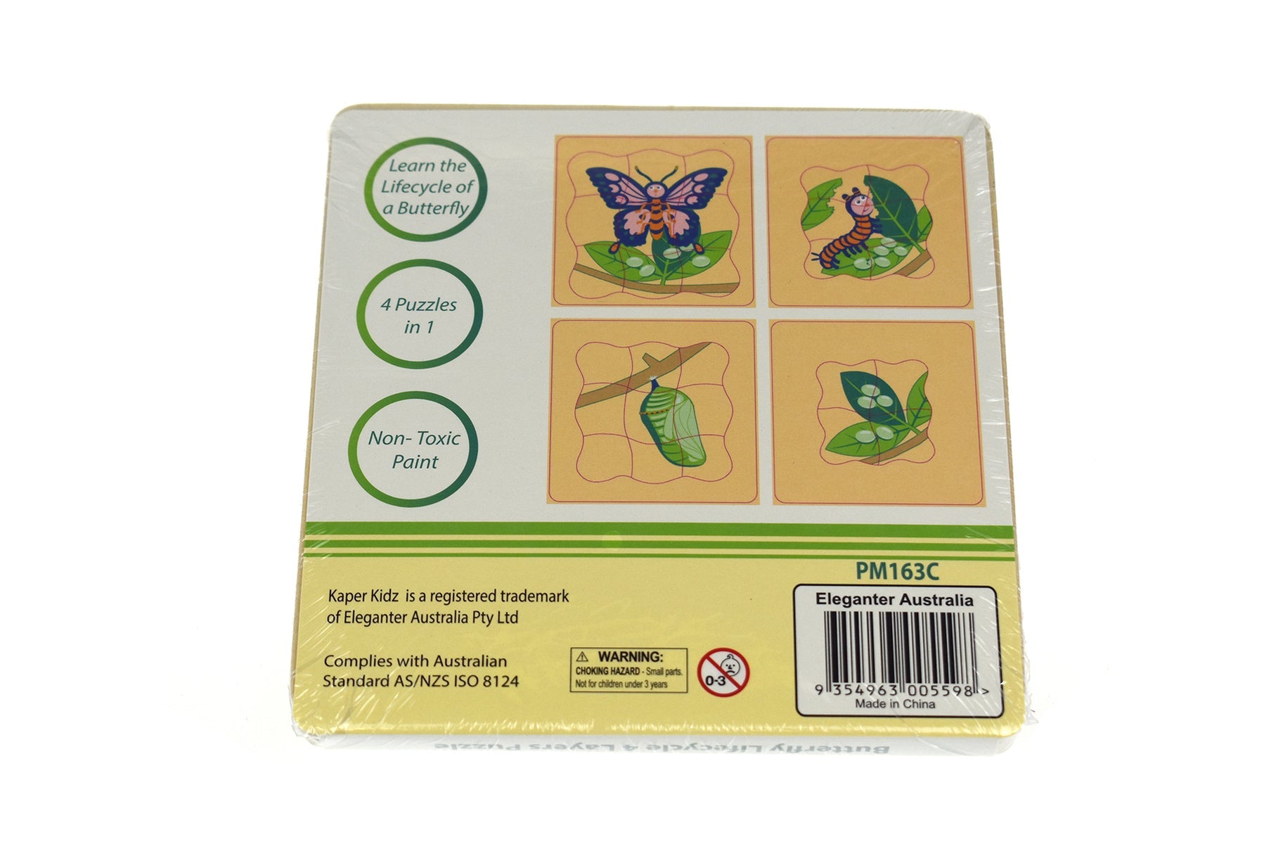 Butterfly Lifecycle 4 Layers Puzzle Board