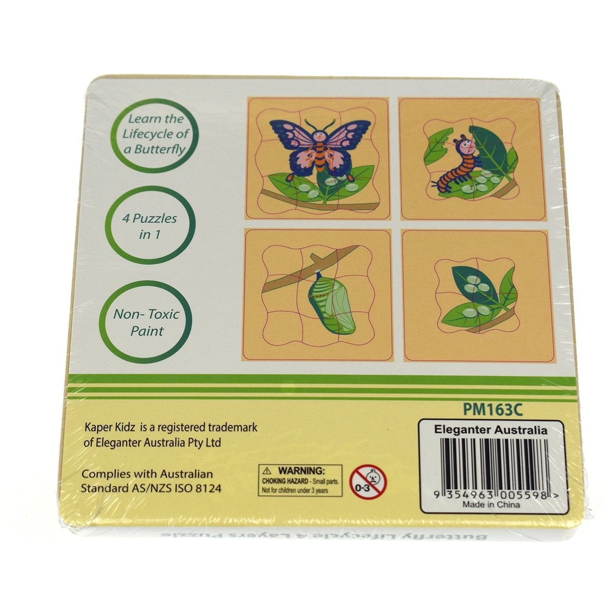 Lifecycle Of A Butterfly - Wooden Layer Puzzle - From Who What Why