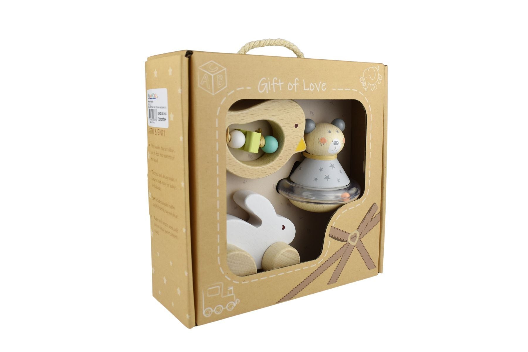 Calm and Breezy Baby Gift Set Bunny Bird Bear 3Pcs
