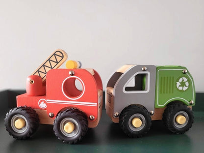 Colorful toy fire engine with calm, breezy design, ideal for imaginative play at home.