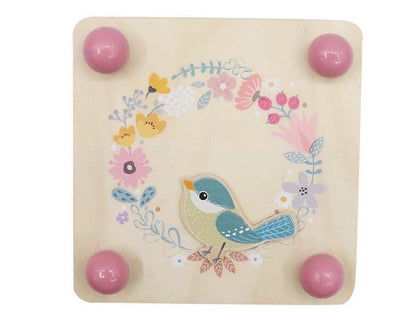 Bird craft kit for kids, featuring flower press for creative fun at home.