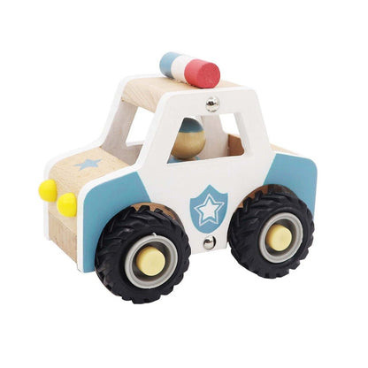 Kids toy police car with serene design, perfect for imaginative playtime at home.