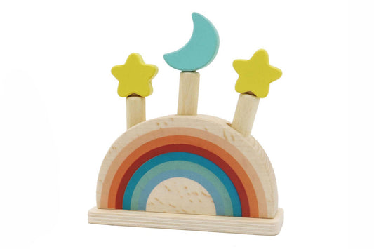 Colorful rainbow Pop-Up Toy for playful, soothing home fun | promotes calmness and motor skills.