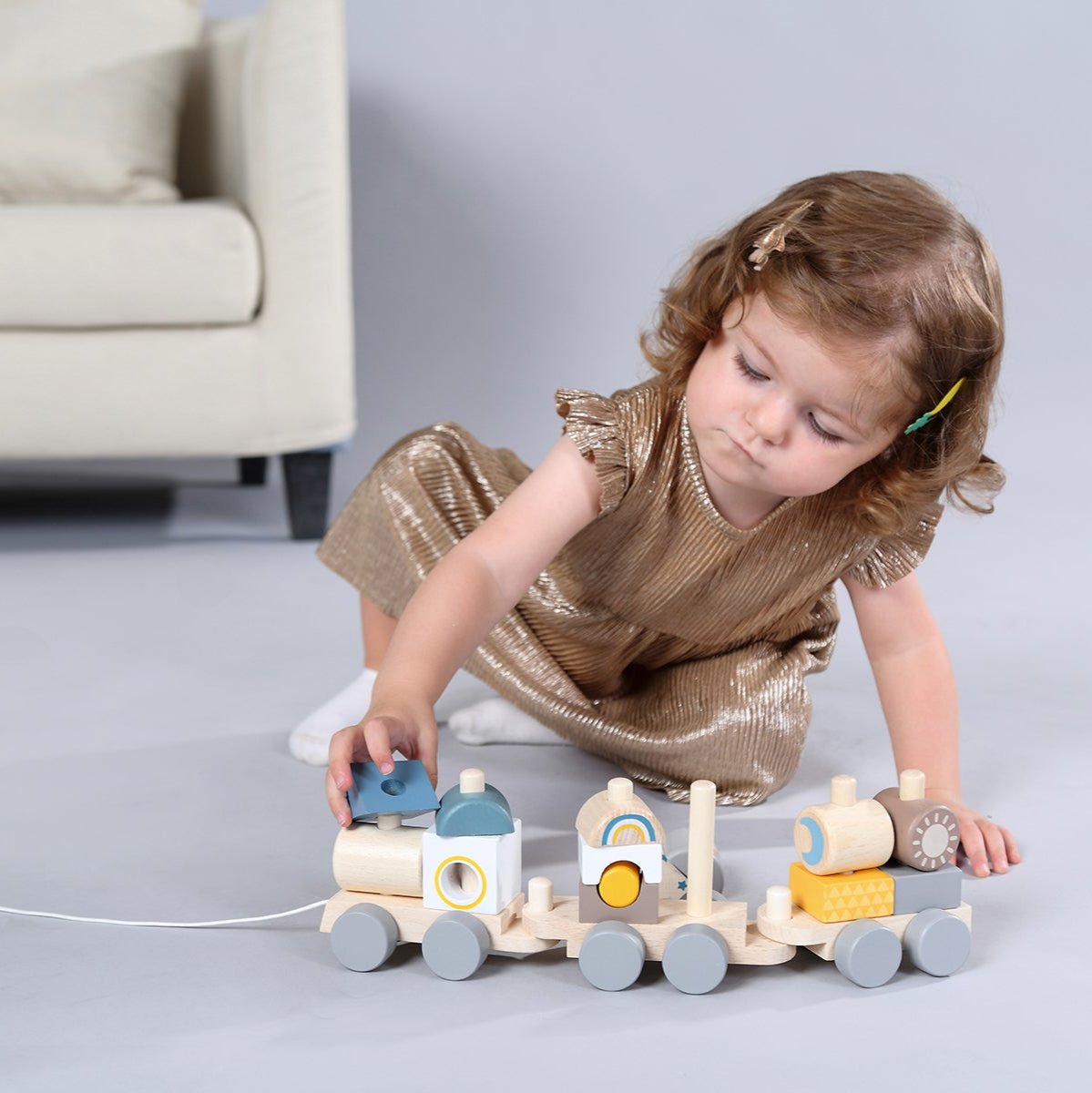 Calm & Breezy Stacking Block Train by Kaper Kidz – Kids Mega Mart