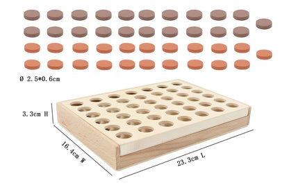Wooden 4 In A Row Game in Terracotta - Relaxing, fun game for kids at home.