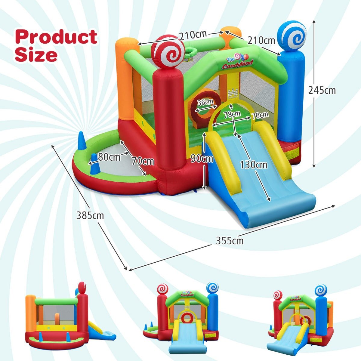 Candy Land Inflatable Bounce House - Your Ticket to Joy