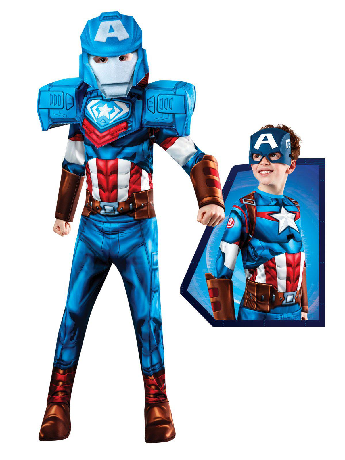 Captain America Mechstrike Deluxe Costume Kids - Kids Mega Mart