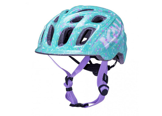 Chakra Child Helmet in Sprinkles Mint design, size S (48-54cm) for kids safety while cycling.